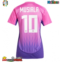 Camisa de Futebol Alemanha Jamal Musiala #10 Equipamento Secundário Mulheres Europeu 2024 Manga Curta